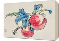 Obraz 40x30cm Peaches, Kōno Bairei Japoński Vintage do Salonu