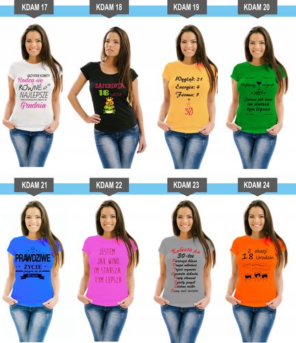 Koszulka PREZENT na urodziny 18 20 30 40 50 60 70 na Arena.pl