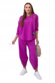 Komplet new punto bluza + spodnie ciemny fioletowy