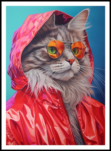 Plakat 67,5x95cm Kot w Stylu na Arena.pl