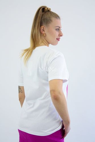 Koszulka z aplikacją i cekinami Example Biała L na Arena.pl