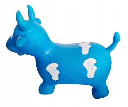 Skoczek gumowy do skakania niebieska Krówka do 50kg na Arena.pl