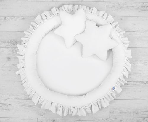 Gniazdko z falbanką - białe na Arena.pl