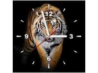 30X30CM ZEGAR TYGRYS OBRAZ DREWNO