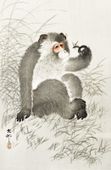 Plakat 56,6x86,4cm Monkey with Insect, Koson Japoński Vintage do Salonu