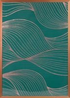 Obraz glamour SALVIA 53x73 zielony + miedziany