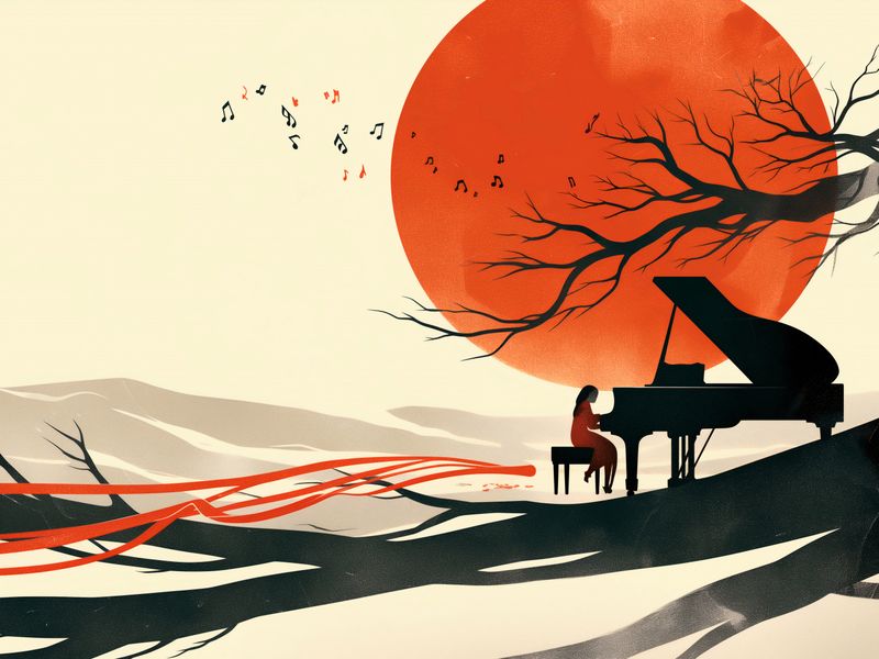 Plakat 100x75cm Pianistka zdjęcie 1