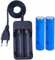 ŁADOWARKA + 2 AKUMLATOR 18650 BATERIA 8800mAh OGNIWO UNIWERSALNA SIECIOWA