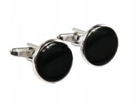 SPINKI DO MANKIETÓW KOSZULI SMOKINGOWE CZARNE 464