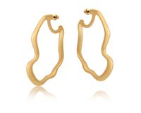 kolczyki pozłacane o nieregularnym kształcie (p24/lat/34au)