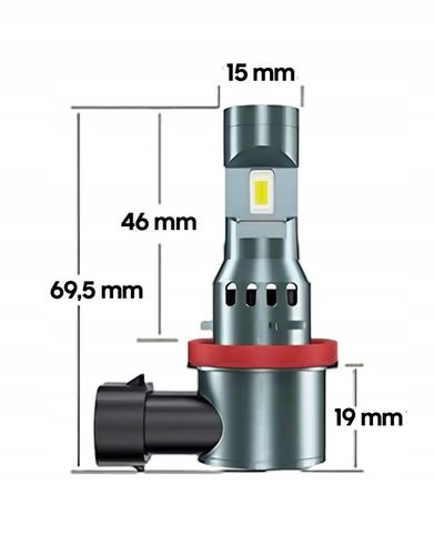Żarówki LED H11 LED 2x Żarówka Canbus 1:1 MOCNE 6000K X - WHITE N GENERACJA na Arena.pl