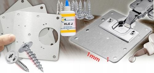 24x ZESTAW NAPRAWCZY ZAWIASU PŁYTKA NAPRAWCZA DO NAPRAWY WYRWANYCH na Arena.pl