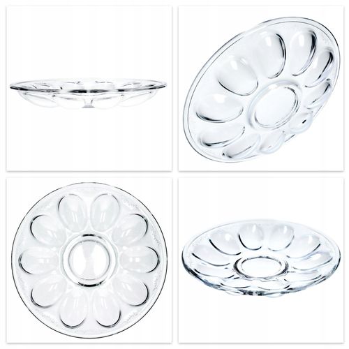 TALERZ TALERZYK NA JAJKA DO JAJ PÓŁMISEK SZKLANY na Arena.pl