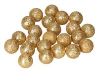 KULKI STYROPIANOWE Z BROKATEM 1,5 CM 50SZT ZŁOTE