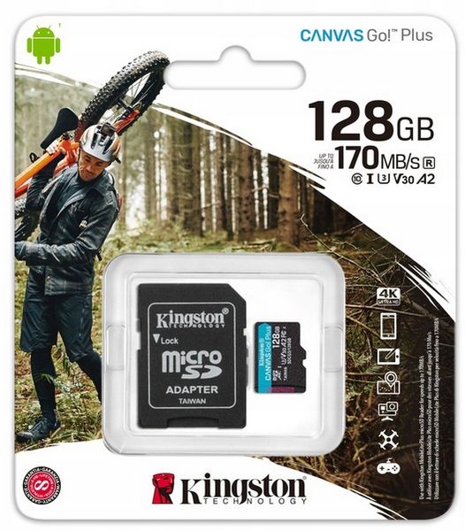 Kingston Karta microSD 128 GB Go Plus 170/90 MB/s zdjęcie 1