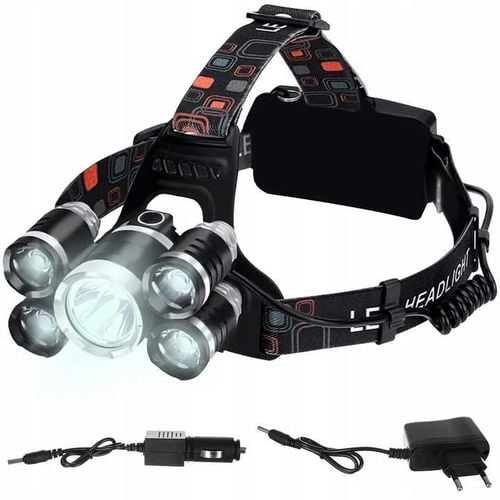 Latarka czołowa 5 x LED T6 CREE na Arena.pl