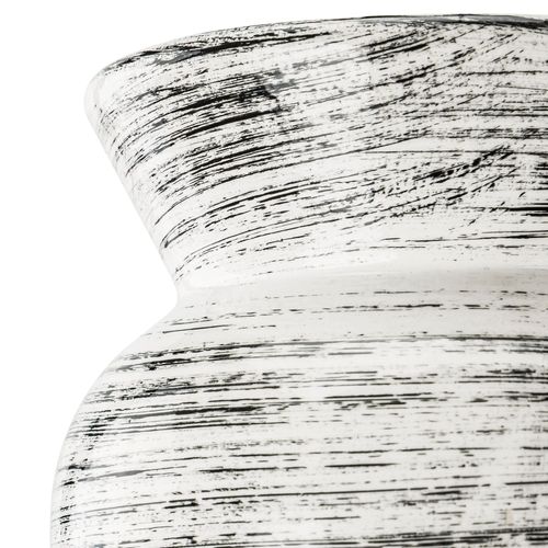 Wazon Ceramiczny Baryłka  Biały czarny flakon na Arena.pl