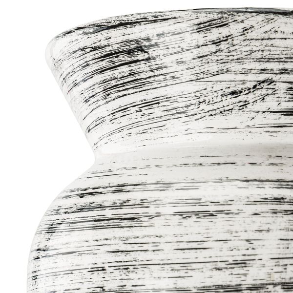 Wazon Ceramiczny Baryłka  Biały czarny flakon zdjęcie 4