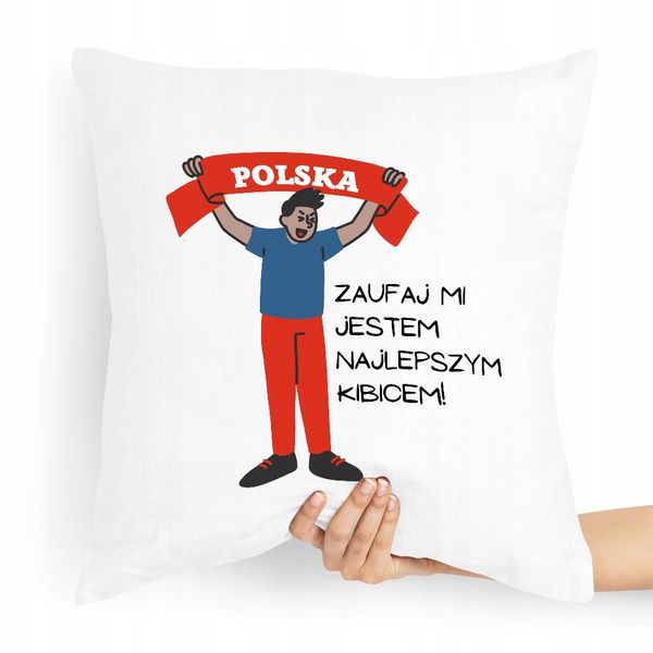 Prezent Poduszka Dla Kibica Zaufaj Mi Jestem Z Nadrukiem Ze Zdjęciem zdjęcie 1
