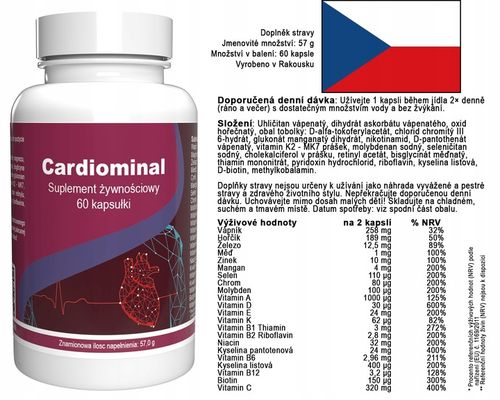 Cardiominal - 90 Kapsułek (3 x 30 Kapsułek) - 3 Dawki na Arena.pl