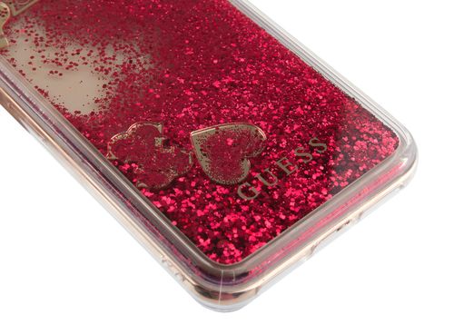 GUESS LIQUID GLITTER - iPhone XS Max - RASPBERRY na Arena.pl
