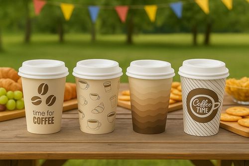 KUBKI PAPIEROWE DO KAWY 250ml + WIECZKA 100 szt na Arena.pl