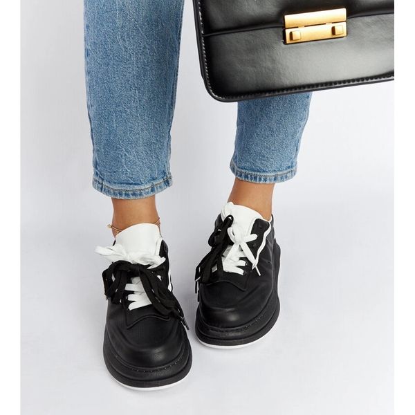 Czarno-białe sneakersy r.37 zdjęcie 4