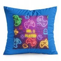 PODUSZKA NIEBIESKA PREZENT - GAMER GAMEPAD GAMBLING GRY