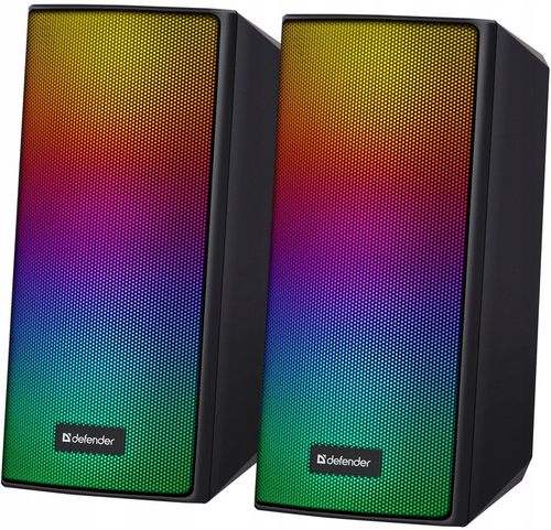 GŁOŚNIKI 2.0 DO LAPTOPA PC KOMPUTEROWE GAMINGOWE LED RGB USB 5V 8W DEFENDER na Arena.pl
