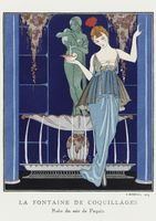 Plakat 21x29,7cm La Fontaine, Barbier Vintage do Salonu