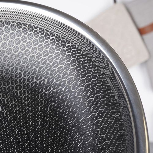 Patelnia Orion Stalowa Nieprzywierająca Głęboka Duża Cookcell Hybryd 28 cm na Arena.pl