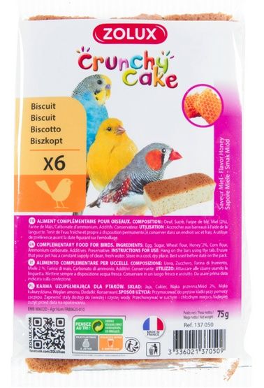Zolux Crunchy Cake miód 6szt zdjęcie 1