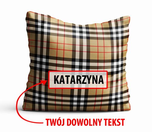 Poduszka Dekoracyjna KRATA  z Twoim napisem KR02 na Arena.pl