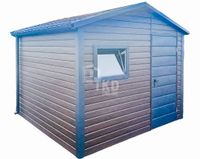 Schowek Domek Ogrodowy 3x3m Drzwi Okno Antracyt Rynny Blachodachówka TKD243