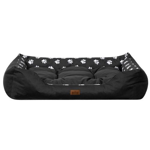 Legowisko dla psa "Puffy", kolor czarny w łapki, rozmiar M na Arena.pl