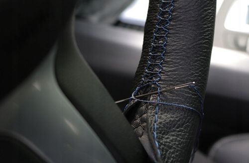 SKÓRZANY POKROWIEC na kierownice SKÓRA nakładka OCHRONNA ZE SKRÓRY OBSZYCIE na Arena.pl