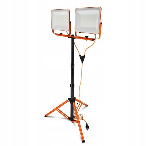 Halogen LED Statyw Budowlany Naświetlacz 2x 100W 10000lm Lampa Na na Arena.pl