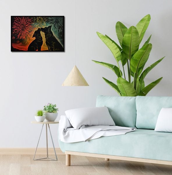 Plakat 60x40cm Psi Uścisk zdjęcie 4