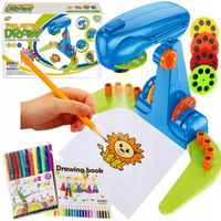 PROJEKTOR RZUTNIK DO NAUKI RYSOWANIA MALOWANIA ZE SLAJDAMI 32 SLAJDY MAZAKI