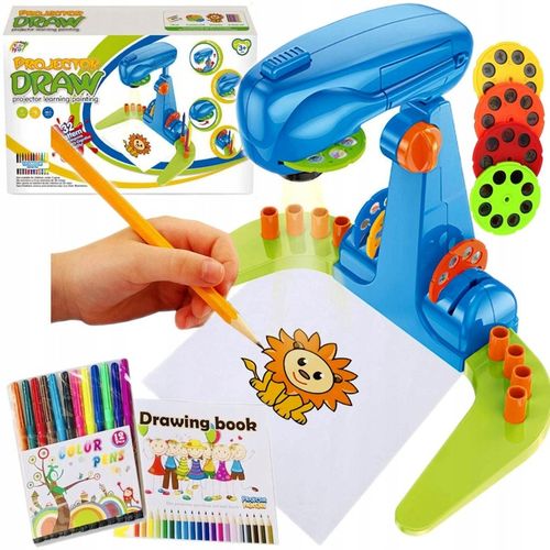 PROJEKTOR RZUTNIK DO NAUKI RYSOWANIA MALOWANIA ZE SLAJDAMI 32 SLAJDY MAZAKI na Arena.pl