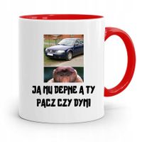 Kubek Czerwony Nosacz Janusz Ja Mu Depne A Ty Z Nadrukiem Ze Zdjęciem