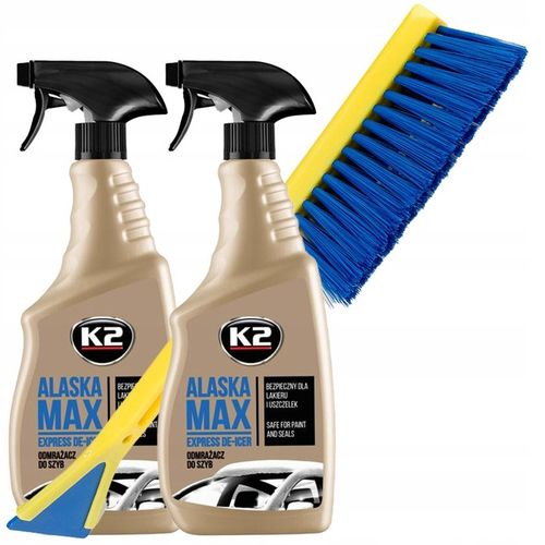 2x K2 ALASKA MAX 700ml Szczotko Skrobaczka Murska Zestaw do Odmrażania Szyb na Arena.pl