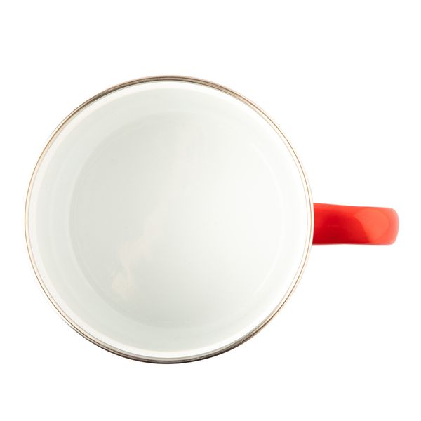 Kubek emaliowany Oldschool 500 ml, czerwony zdjęcie 2