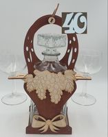karafka + 2 kieliszki do wina kosz 40 urodziny