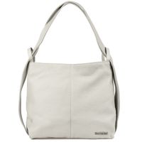 Polska Plecak Torebka Skórzana damska A4 worek jasnoszara U37