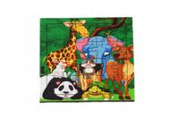 Drewniana kolorowa układanka dla dzieci Zabawka PUZZLE ZWIERZĘTA 16 el