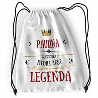 Plecak Dla Pauliny Sportowy Szkolny Worek Torba Z Nadrukiem Ze Zdjęciem