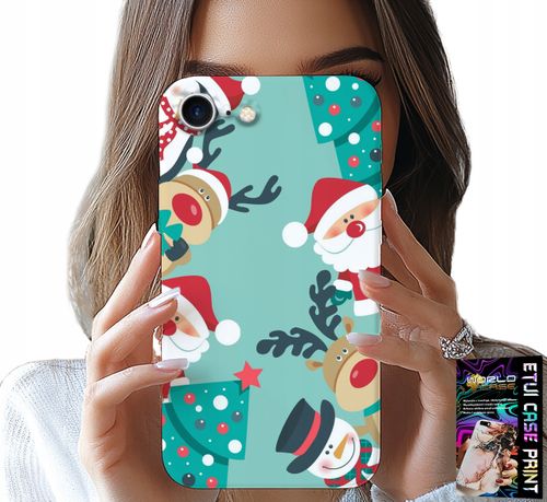 ETUI DO IPHONE 16e - MIKOŁAJ, RENIFER BAŁWAN ŚWIĄTECZNE WZORY na Arena.pl