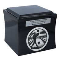 Urna z motywem kręgli Black/Design1/Plakietka