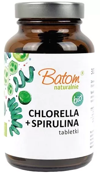 Chlorella + Spirulina BIO 240 Tabletek - Batom zdjęcie 1